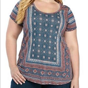 Lucky Brand Plus Size T- Shirt- size 2x